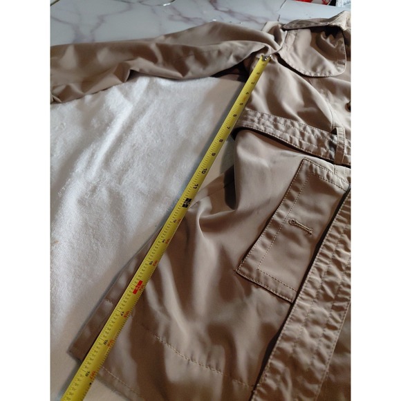 Worthington womens double-breasted Clasic trench coat beige/khaki color Sz Small - Picture 12 of 16